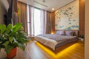 Cho thuê căn hộ Vinhomes Central Park 2 phòng ngủ C2-06 nội thất phong cách Nhật Bản