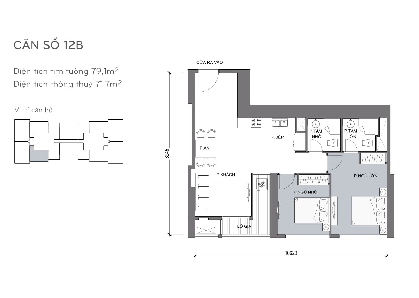 Bản vẽ căn hộ 12B Landmark 4 79,3m2