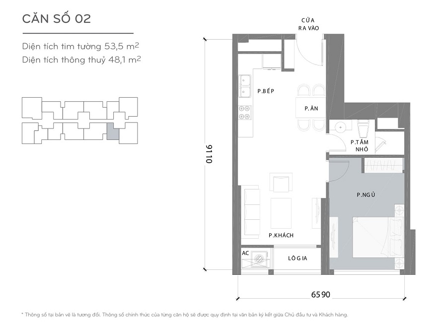 Bản vẽ căn hộ L2-XX.02 50m2